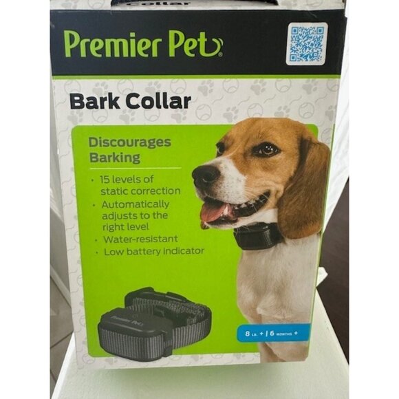 Premier Pet Bark Collar 8 lb 6 months and up 15 levels Static Auto Adjust GBC00 - Picture 1 of 9